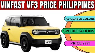 Vinfast VF3 Price Philippines 2025  Electric Car Price Philippines Specifications amp Available Color [upl. by Selia]