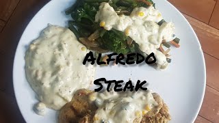 Alfredo Steak [upl. by Airdnat]