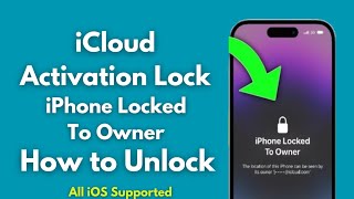 Bypass iCloud Activation Lock iPhone Locked To Owner How to Unlock in 2024 [upl. by Atsilac]