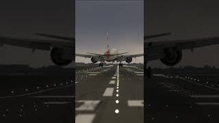 777 landing at Heathrow aviation msfs fyp flyingaviationlovers msfs pcgaming gaming shorts [upl. by Ynatil]