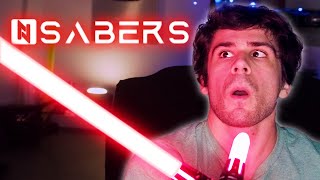 Can you fight with it Cross guard Neopixel lightsaber review  Nsabers [upl. by Ellerihs]