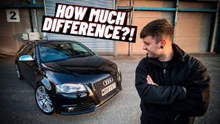 LOWERING MY AUDI A3 8P SO MUCH BETTER [upl. by Lotti]