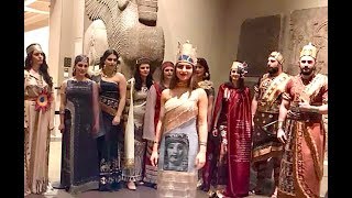 Assyrian activities at British museum Part 3 – Assyrian traditional fashion clothing [upl. by Eeima6]