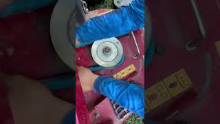 Replacing mowers belt pt2 lawn [upl. by Wolgast]