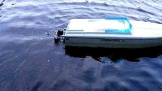 my new rc boat twin weedeater engine [upl. by Hillhouse]