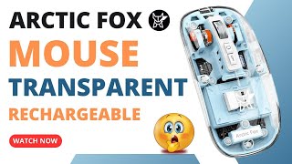 Arctic fox Transparent Mouse  transparent mouse unboxing  rechargeable mouse wireless [upl. by Acirdna]