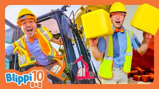 Blippis Top 10 Construction Adventures  Educational Videos for Kids [upl. by Tito]