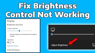 Windows 11 Brightness Problem Fix  Brightness Control Not Working Solution Fix Windows Brightness [upl. by Akiret586]