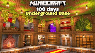 I Spent 100 Days Building a Cozy Underground Base in Minecraft [upl. by Adnak731]