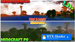 Top 2 Best ShadersMinecraft PE121 RenderdragonNo Lag Low End DeviceMediafireGyan Gamerz [upl. by Oemor649]