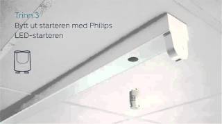 Philips MASTER LED lysrør med EM ballast [upl. by Ahsiliw]