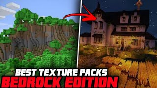 5 BEST BEDROCK EDITION TEXTURE PACKS FOR MINECRAFT IN 2022 1080P HD [upl. by Aihsei]