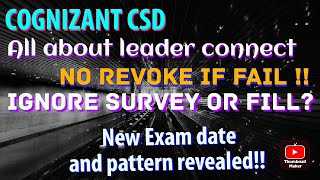 Cognizant CSD all details  CSD qualifier exam date and Pattern revealed  No Revoke if fail [upl. by Otnas188]