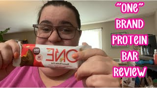 “ONE” BRAND PROTEIN BAR REVIEW VLOG STYLE [upl. by Dagley]