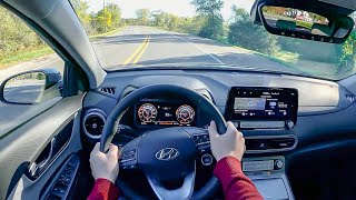 2022 Hyundai Kona Electric Limited  POV Test Drive Binaural Audio [upl. by Adraynek840]