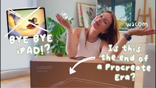 WACOM CINTIQ PRO 24  UNBOXING  INSTALLATION  FIRST IMPRESSIONS  Giving up my iPad [upl. by Wollis]