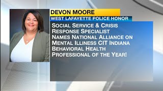 Social worker for West Lafayette Police Department receiving national recognition [upl. by Warthman]