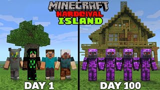 Me and my friend Survived 100 Days on SURVIVAL ISLAND In Minecraft Hardcore  2 player 100 Days [upl. by Tace]