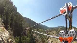 Zipline Colorado POV AVA Zip line Idaho Springs CO Tower 1 [upl. by Zindman]