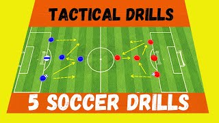 🎯Tactical Soccer Drills  5 Tactics Football Drills 2021 [upl. by Topliffe553]