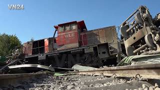 10092023  VN24  Zugunglück in Geseke  führerloser Güterzug entgleist im Wohngebiet [upl. by Inoliel]