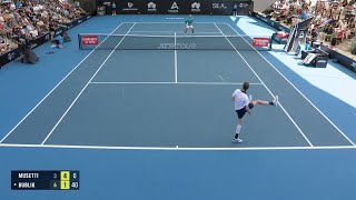 Alexander Bublik Crazy Underarm Serve  Trick Shot 🎾🍄 Adelaide 2024 [upl. by Ayanaj]