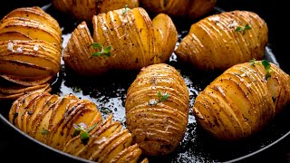 Perfectly Crispy Hasselback Potatoes How to Make the a next level Potato Side Dish [upl. by Eerac]