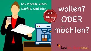 Common Mistakes in German  wollen oder möchten  Learn German  A1  A2 [upl. by Eolande]