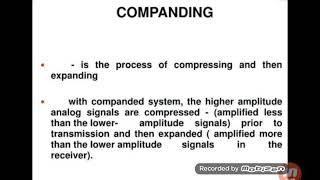 Companding in PCM codes [upl. by Hamehseer]