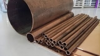 Making a live steam boiler 5quot cooper tube [upl. by Leifer979]