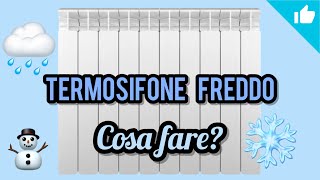 TERMOSIFONE FREDDO NON FUNZIONANTE cosa fare [upl. by Aowda299]