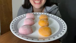 MOCHI ICE CREAM ASMR SOFT STICKY EATING SOUNDS [upl. by Lydia145]