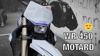 TEST RIDE YAMAHA WR 450 MOTARD  FMF [upl. by Heringer132]