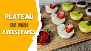 Recette  Plateau de 12 mini cheesecakes 4 toppings différents desserts à réaliser [upl. by Simetra629]