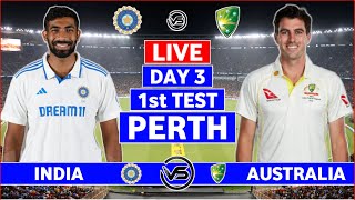 India v Australia 1st Test Day 3 Live  IND vs AUS 1st Test Live Scores amp Commentary  India Batting [upl. by Izogn]