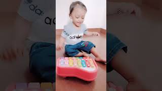 baby playing xylophone shortvideo kids playlearning [upl. by Adnalohs]