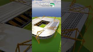 Minecraft  How to Build a Signal Iduna Park  Part 6 ⚫️🟡⚽🏟️ minecraft minecraftshorts [upl. by Ilecara352]