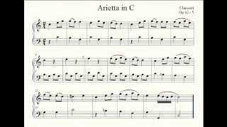 Level 5  Piano sight reading  Exercise 5  Arietta in C  Clementi  Op 425 [upl. by Narmis]