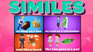 What Are Similes  Similes for Kids  Simile Examples for Kids Using Like or As [upl. by Woody]