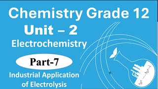 7 Grade 12 Chemistry Unit 2 Electrochemistry  Part7 Industrial Application of Electrolysis  New [upl. by Arihsa840]