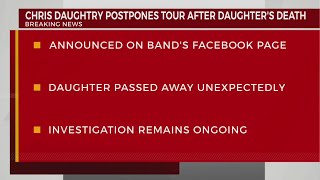 Chris Daughtry postpones tour after daughters death [upl. by Laurita]