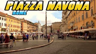 PIAZZA NAVONA  Rome Italy 4k [upl. by Aneba831]