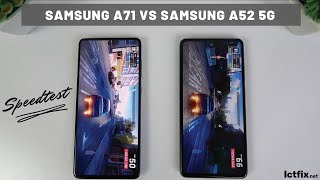 Samsung A52 5G vs Samsung A71  Snapdragon 750G vs Snapdragon 730 Speedtest Camera Comparison [upl. by Williamson]