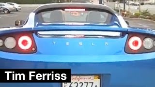 Tesla Roadster Test Drive  Tim Ferriss [upl. by Ynittirb]