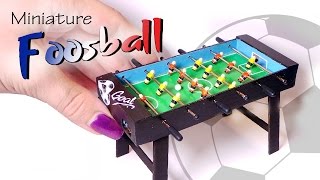 Miniature Foosball Table Tutorial Working  DollsDollhouse [upl. by Carnahan]