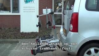 MovaNext fietsendrager  Instructie afstellen op een schuine trekhaak [upl. by Amein]