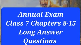 Catechism Class 7 Chapters 815 annual exam questions [upl. by Stroup]