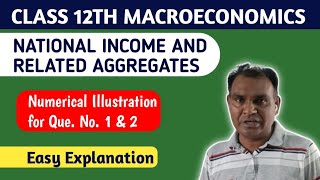 Class 12macroeconomicsLesson 4national income and related aggregatesnumerical question 1 and 2 [upl. by Gilpin87]