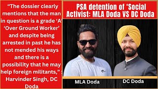 PSA detention of ‘Social Activist MLA Doda VS DC Doda [upl. by Katsuyama]