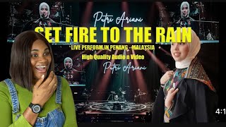 PUTRI ARIANI  SET FIRE TO THE RAIN LIVE PERFORM ADELE COVER  Reaction [upl. by Ahsenwahs610]